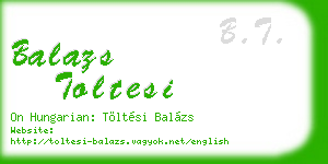 balazs toltesi business card